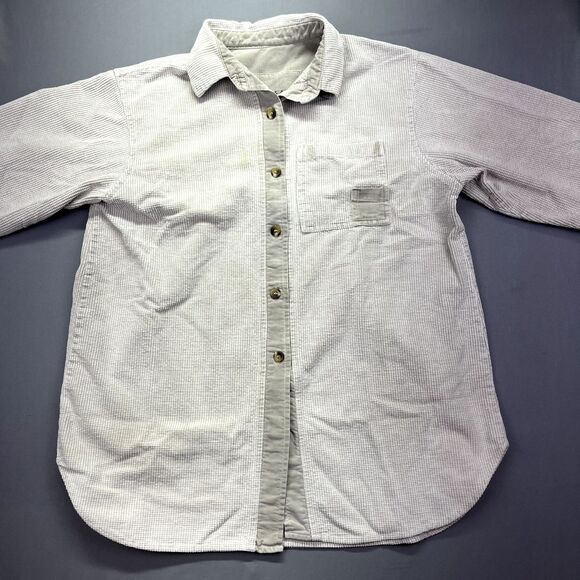 VTG Cotton USA By George Hagopian Women’s Jacket Duster Light Grey denim Small - Picture 1 of 12
